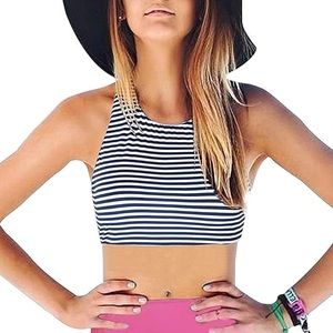 New Racerback cropped swim top